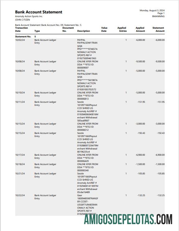 Extrato bancário dos EUA em Nova York de 3 a 6 meses, modelo de exemplo em Word e PDF